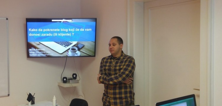 O blogu, pisanju, motivaciji i istrajnosti - gostujuće predavanje Milo&scaron;a Petrovića