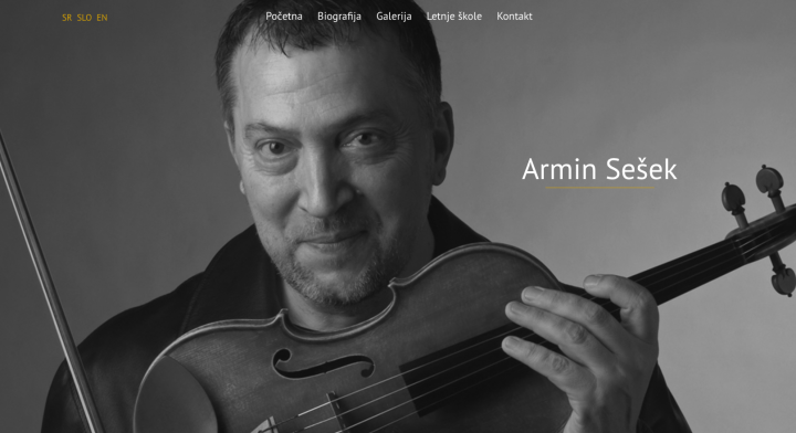 Armin Se&scaron;ek, prezentacija profesora violine