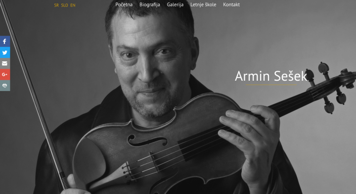 Armin Se&scaron;ek, prezentacija profesora violine.