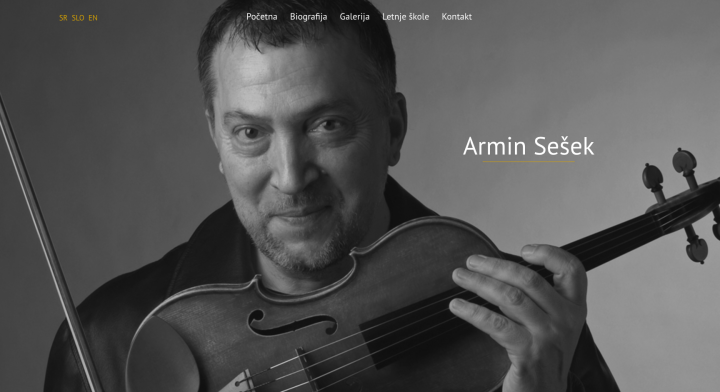 Armin Se&scaron;ek - prezentacija profesora violine Armina Se&scaron;ek.