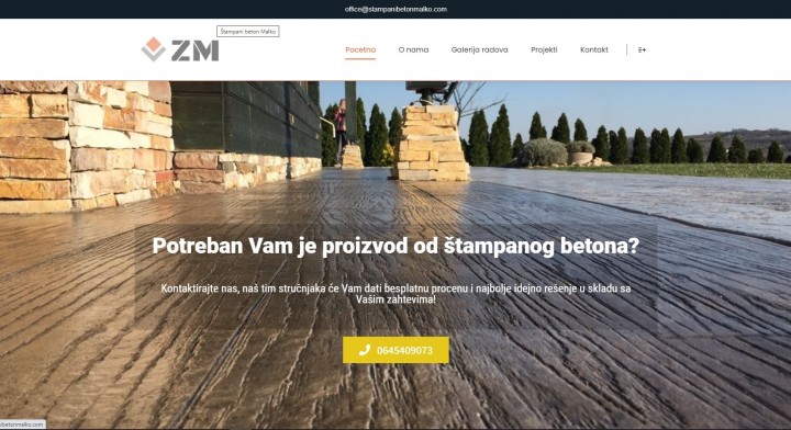 Stampani beton Malko